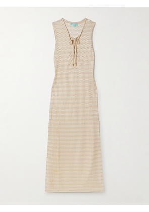 Melissa Odabash - Maddie Metallic Crocheted Maxi Dress - Cream - x small,small,medium,large,x large