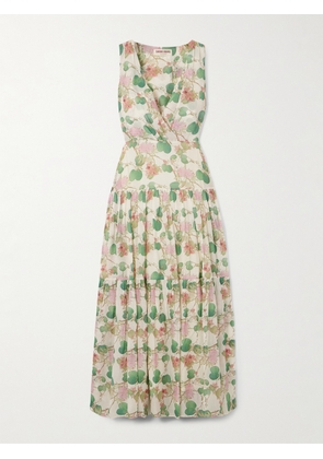 Emporio Sirenuse - Antheia Dragonfly Cotton-voile Maxi Dress - Neutrals - IT38,IT40,IT42,IT44,IT46,IT48,IT50