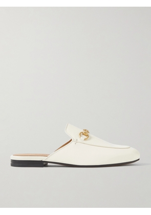 Gucci - Princetown Horsebit-detailed Leather Slippers - White - IT33,IT33.5,IT34,IT34.5,IT35,IT35.5,IT36,IT36.5,IT37,IT37.5,IT38,IT38.5,IT39,IT39.5,IT40,IT40.5,IT41,IT41.5,IT42,IT42.5,IT43