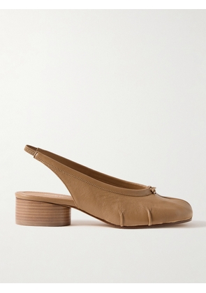 Maison Margiela - Tabi Split-toe Leather Slingback Pumps - Brown - IT35,IT35.5,IT36,IT36.5,IT37,IT37.5,IT38,IT38.5,IT39,IT39.5,IT40,IT40.5,IT41