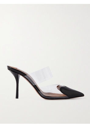 Alaïa - Le Cœur 90 Pu And Patent-leather Mules - Black - IT35,IT36,IT36.5,IT37,IT37.5,IT38,IT38.5,IT39,IT39.5,IT40,IT40.5,IT41,IT42