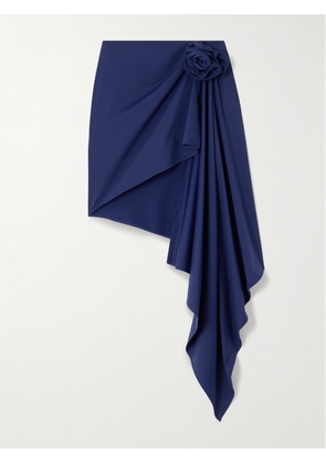 Magda Butrym - Asymmetric Appliquéd Ruched Swim Skirt - Blue - FR 34,FR 36,FR 38,FR 40,FR 42