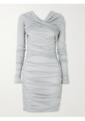Dolce & Gabbana - Draped Wool-jersey Mini Dress - Gray - IT36,IT38,IT40,IT42,IT44,IT46,IT48,IT50