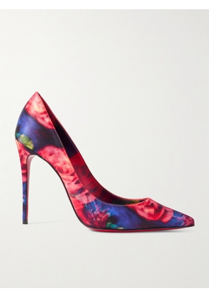 Christian Louboutin - Kate 100 Floral-print Satin-crepe Pumps - Pink - IT36,IT36.5,IT37,IT37.5,IT38,IT38.5,IT39,IT39.5,IT40,IT40.5,IT41,IT41.5,IT42