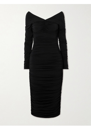 Dolce & Gabbana - Ruched Jersey Midi Dress - Black - IT36,IT38,IT40,IT42,IT44,IT46,IT48,IT50
