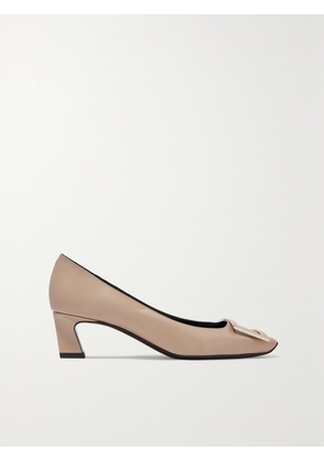 Roger Vivier - Belle Vivier Trompette 45 Patent-leather Pumps - Neutrals - IT34,IT34.5,IT35,IT35.5,IT36,IT36.5,IT37,IT37.5,IT38,IT38.5,IT39,IT39.5,IT40,IT40.5,IT41,IT41.5,IT42