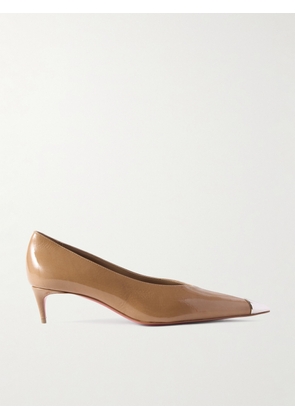Christian Louboutin - Katissima 45 Embellished Patent-leather Point-toe Pumps - Neutrals - IT36,IT36.5,IT37,IT37.5,IT38,IT38.5,IT39,IT39.5,IT40,IT40.5,IT41,IT41.5,IT42