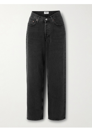 AGOLDE - V-waist Baggy Mid-rise Straight-leg Jeans - Black - 23,24,25,26,27,28,29,30,31,32