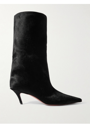 Amina Muaddi - Fiona Calf Hair Boots - Black - IT35,IT36,IT36.5,IT37,IT37.5,IT38,IT38.5,IT39,IT39.5,IT40,IT40.5,IT41,IT42