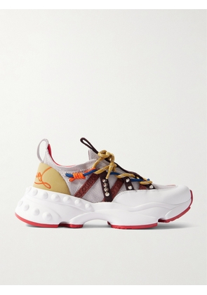 Christian Louboutin - Trailrun Studded Mesh, Leather And Neoprene Sneakers - Multi - IT35,IT36,IT36.5,IT37,IT37.5,IT38,IT38.5,IT39,IT39.5,IT40,IT40.5,IT41,IT41.5,IT42