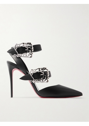 Christian Louboutin - Giddylina 100 Buckle-embellished Leather Pumps - Black - IT36,IT36.5,IT37,IT37.5,IT38,IT38.5,IT39,IT39.5,IT40,IT40.5,IT41,IT41.5,IT42