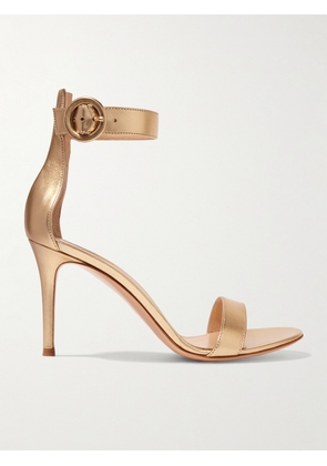 Gianvito Rossi - Portofino 85 Metallic Leather Sandals - Gold - IT34,IT34.5,IT35,IT35.5,IT36,IT36.5,IT37,IT37.5,IT38,IT38.5,IT39,IT39.5,IT40,IT40.5,IT41,IT41.5,IT42