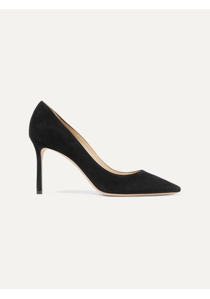 Jimmy Choo - Romy 85 Suede Pumps - Black - IT34,IT34.5,IT35,IT35.5,IT36,IT36.5,IT37,IT37.5,IT38,IT38.5,IT39,IT39.5,IT40,IT40.5,IT41,IT41.5,IT42,IT43