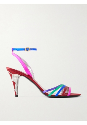 Valentino Garavani - Ladycrush 85 Crystal-embellished Satin Sandals - Multi - IT35,IT36,IT36.5,IT37,IT37.5,IT38,IT38.5,IT39,IT39.5,IT40,IT40.5,IT41,IT41.5,IT42