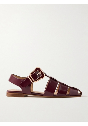 Gabriela Hearst - Zoey Patent-leather Sandals - Burgundy - IT35,IT36,IT36.5,IT37,IT37.5,IT38,IT38.5,IT39,IT39.5,IT40,IT40.5,IT41,IT41.5,IT42