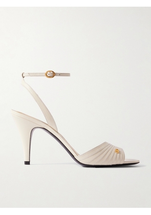Valentino Garavani - Ladycrush 85 Embellished Leather Sandals - Ivory - IT35,IT35.5,IT36,IT36.5,IT37,IT37.5,IT38,IT38.5,IT39,IT39.5,IT40,IT40.5,IT41,IT41.5,IT42