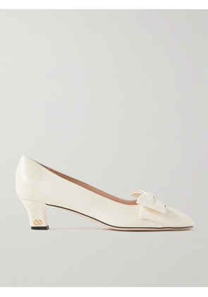 Valentino Garavani - Bowow 45 Bow-embellished Leather Pumps - Ivory - IT35,IT36,IT36.5,IT37,IT37.5,IT38,IT38.5,IT39,IT39.5,IT40,IT40.5,IT41,IT41.5,IT42