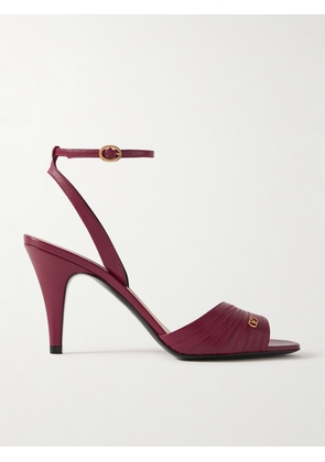 Valentino Garavani - Ladycrush 86 Embellished Leather Sandals - Burgundy - IT36,IT36.5,IT37,IT37.5,IT38,IT38.5,IT39,IT39.5,IT40,IT40.5,IT41,IT42