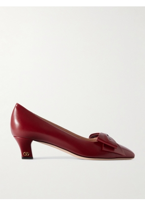 Valentino Garavani - Bowow 45 Bow-embellished Leather Pumps - Red - IT35,IT35.5,IT36,IT36.5,IT37,IT37.5,IT38,IT38.5,IT39,IT39.5,IT40,IT40.5,IT41,IT41.5,IT42