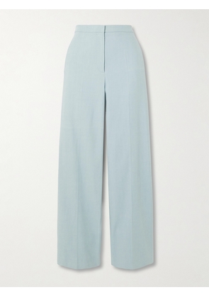 Loulou de Saison - Zora Textured Cotton-blend Twill Wide-leg Pants - Blue - FR 34,FR 36,FR 38,FR 40,FR 42
