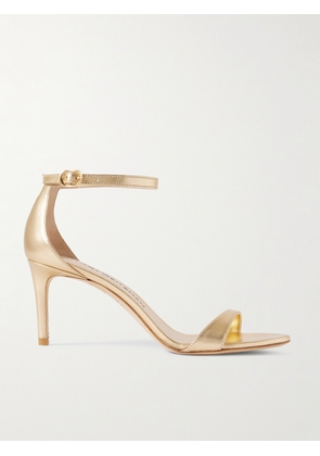 Stuart Weitzman - Nudistarc Metallic Leather Sandals - Gold - US5.5,US6,US6.5,US7,US7.5,US8,US8.5,US9,US9.5,US10,US10.5,US11,US11.5,US12