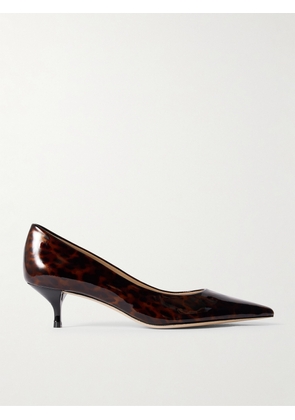 Stuart Weitzman - Stuart Power Patent-leather Pumps - Tortoiseshell - US5.5,US6,US6.5,US7,US7.5,US8,US8.5,US9,US9.5,US10,US10.5,US11,US11.5,US12