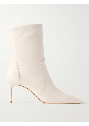 Stuart Weitzman - Stuart Power Leather Ankle Boots - Ivory - US5.5,US6,US6.5,US7,US7.5,US8,US8.5,US9,US9.5,US10,US10.5,US11,US11.5