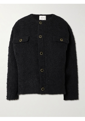 FRAME - Cocoon Oversized Cotton-blend Bouclé Jacket - Black - x small,small,medium,large,x large