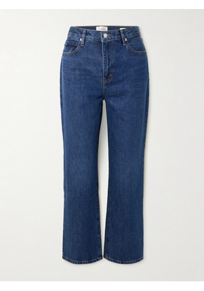 FRAME - + Net Sustain Le Jane Ankle Cropped High-rise Straight-leg Organic Jeans - Blue - 23,24,25,26,27,28,29,30,31,32,33