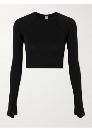 lululemon - Swiftly Tech Cropped Stretch-jersey T-shirt - Black - US0,US2,US4,US6,US8,US10,US12,US14,US16,US18,20