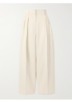 Altuzarra - Dash Cropped Pleated Twill Tapered Pants - Ivory - FR 34,FR 36,FR 38,FR 40,FR 42,FR 44,FR 46