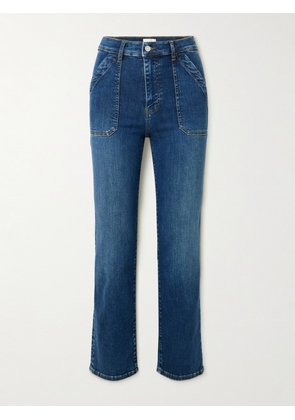 FRAME - The Utility Organic High-rise Straight-leg Jeans - Blue - 23,24,25,26,27,28,29,30,31,32,33