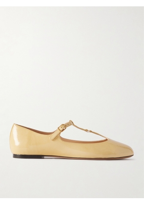 Chloé - Marcie Embellished Patent-leather Ballet Flats - Yellow - IT36,IT36.5,IT37,IT37.5,IT38,IT38.5,IT39,IT39.5,IT40,IT40.5,IT41,IT42