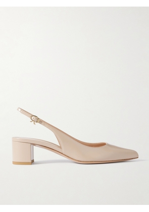 Gianvito Rossi - Piper 45 Leather Slingback Pumps - Neutrals - IT35,IT35.5,IT36,IT36.5,IT37,IT37.5,IT38,IT38.5,IT39,IT39.5,IT40,IT40.5,IT41,IT41.5,IT42