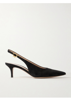 Gianvito Rossi - Robbie 45 Suede Slingback Pumps - Black - IT35,IT35.5,IT36,IT36.5,IT37,IT37.5,IT38,IT38.5,IT39,IT39.5,IT40,IT40.5,IT41,IT41.5,IT42