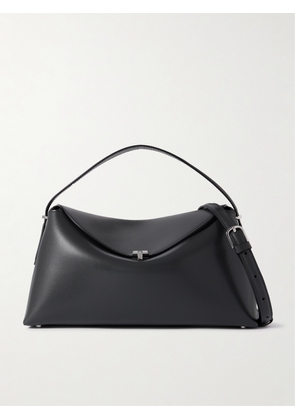 TOTEME - T-lock Leather Shoulder Bag - Gray - One size