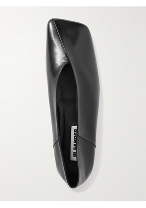Jil Sander - Asymmetric Leather Ballet Flats - Black - IT36,IT36.5,IT37,IT37.5,IT38,IT38.5,IT39,IT39.5,IT40,IT40.5,IT41