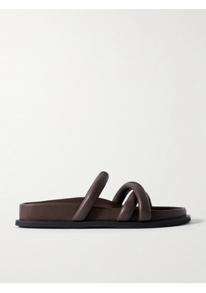 ST. AGNI - Leather Slides - Brown - IT35,IT36,IT37,IT38,IT39,IT40,IT41,IT42