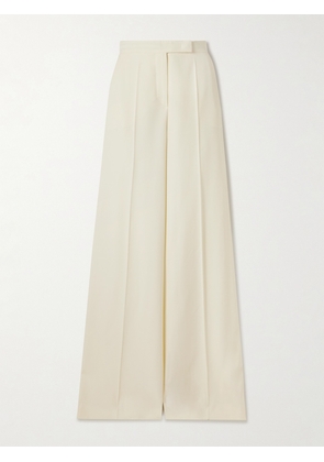 Max Mara - Ninfa Wool-twill Wide-leg Pants - White - UK 2,UK 4,UK 6,UK 8,UK 10,UK 12,UK 14,UK 16,UK 18