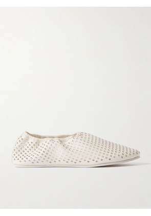 ST. AGNI - Perforated Leather Ballet Flats - White - IT35,IT36,IT37,IT38,IT39,IT40,IT41,IT42