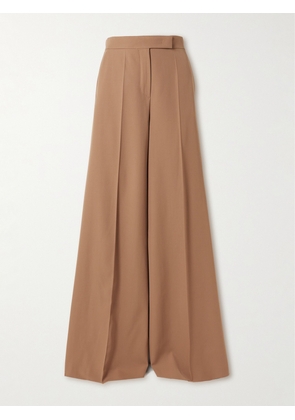 Max Mara - Ninfa Wool-twill Wide-leg Pants - Brown - UK 2,UK 4,UK 6,UK 8,UK 10,UK 12,UK 14,UK 16,UK 18