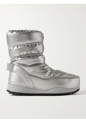 BOGNER - La Plagne 19 Leather-trimmed Quilted Metallic Shell Snow Boots - Silver - IT35,IT36,IT37,IT38,IT39,IT40,IT41,IT42