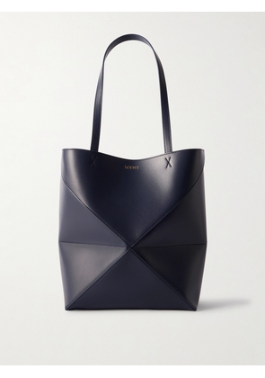 LOEWE - Puzzle Fold Convertible Medium Leather Tote - Blue - One size