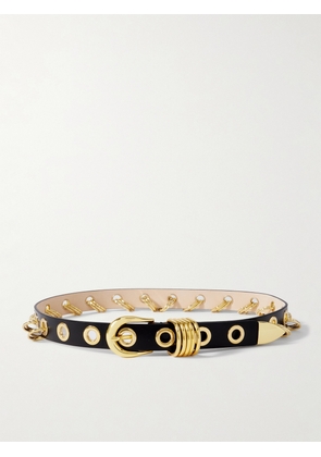 Déhanche - Revenge Embellished Leather Belt - Black - x small,small,medium,large,x large