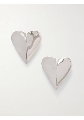 Alaïa - Torn Heart Oversized Silver-tone Earrings - One size