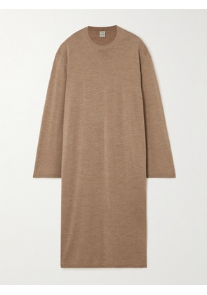 TOTEME - Wool Midi Dress - Brown - xx small,x small,small,medium,large,x large