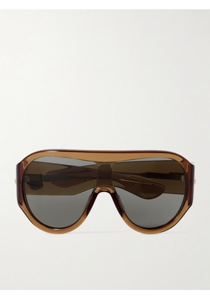 BOTTEGA VENETA EYEWEAR - Aviator-style Acetate Sunglasses - Brown - One size
