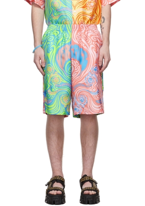 Versace Multicolor Silk Shorts