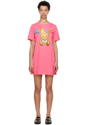 Moschino Pink Inflatable Teddy Bear Minidress