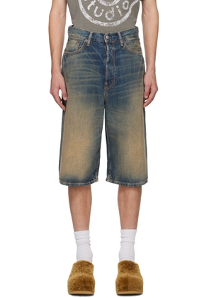 Acne Studios Blue Loose Fit Denim Shorts